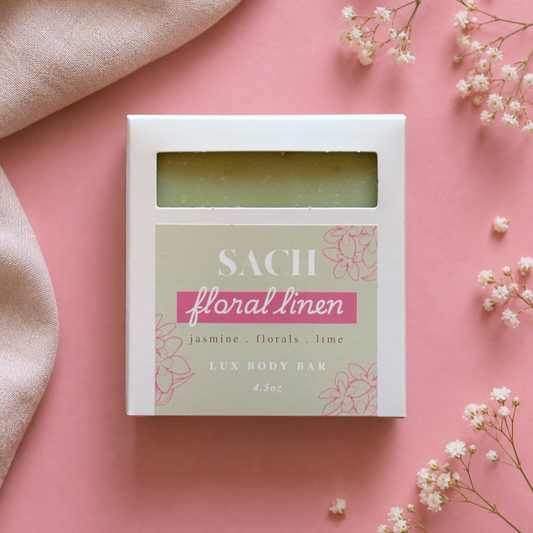 SACH Floral Linen Lux Body Bar