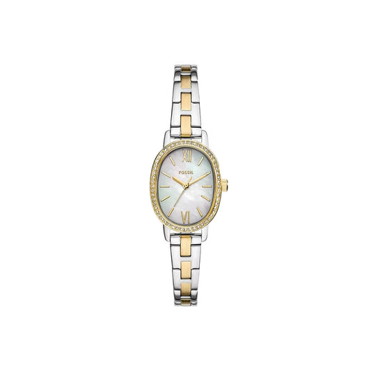 CUR 902 - Fossil Penny Two-tone Mother-of-pearl Bracelet Watch 23mm