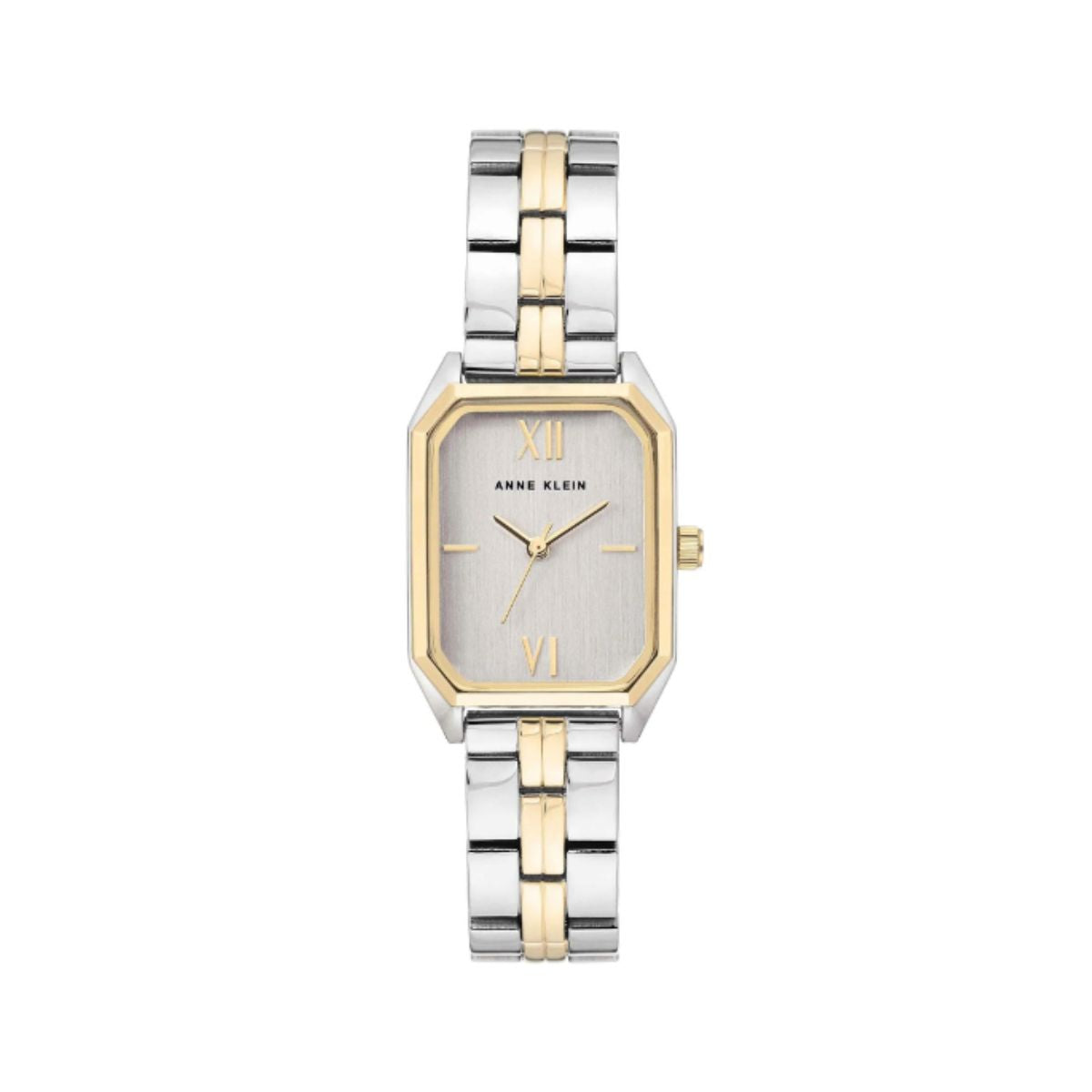 CUR 912 - Anne Klein Silver And Rose Gold Rectangle Watch