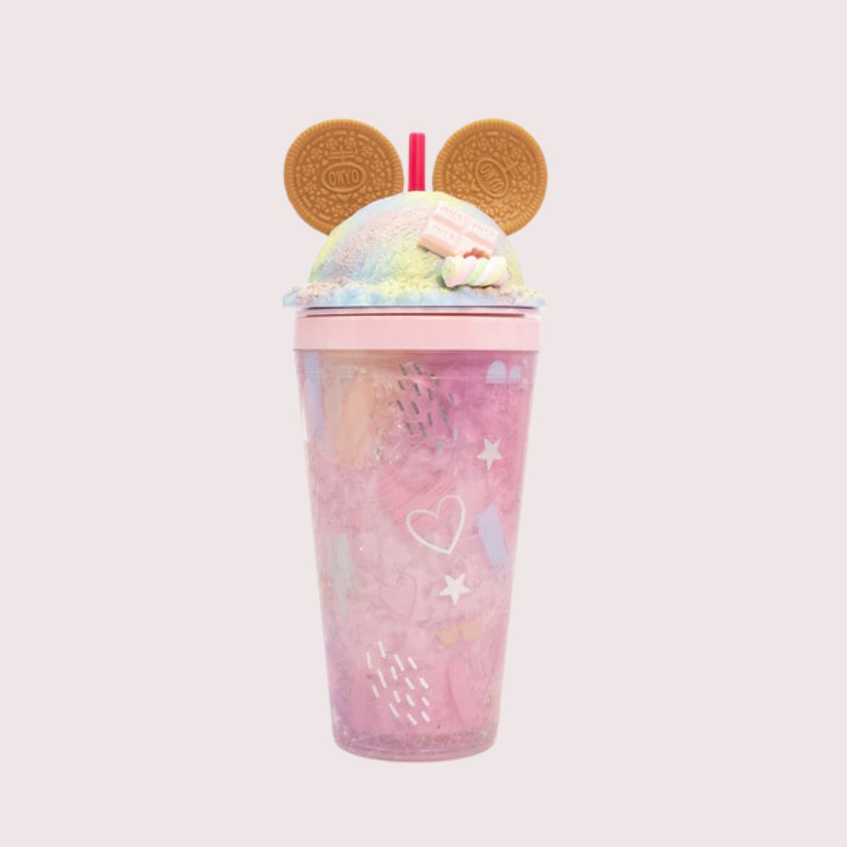 LIT - Cookie Mouse Ear Sweets Rainbow Pink Tumbler 16oz