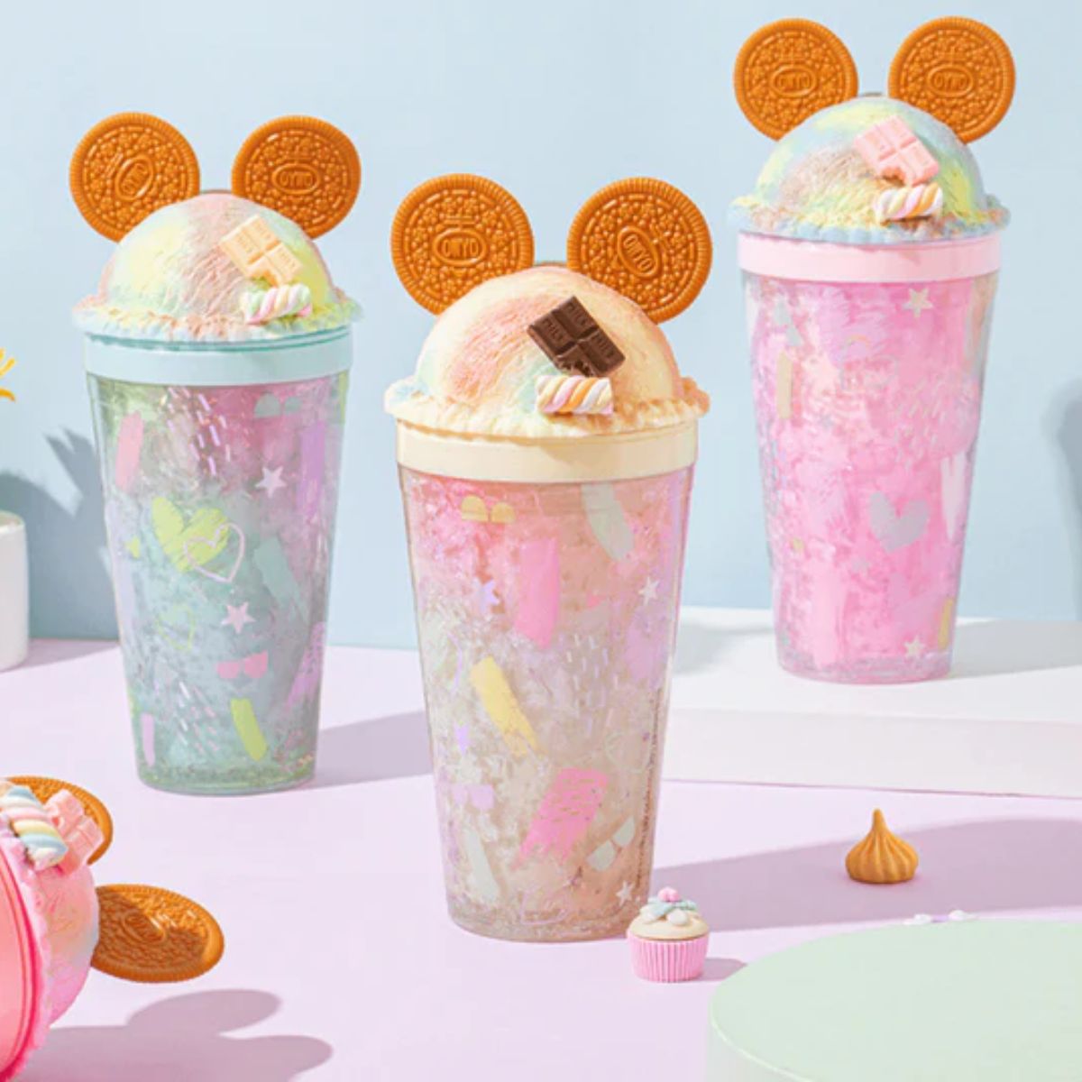 LIT - Cookie Mouse Ear Sweets Rainbow Pink Tumbler 16oz