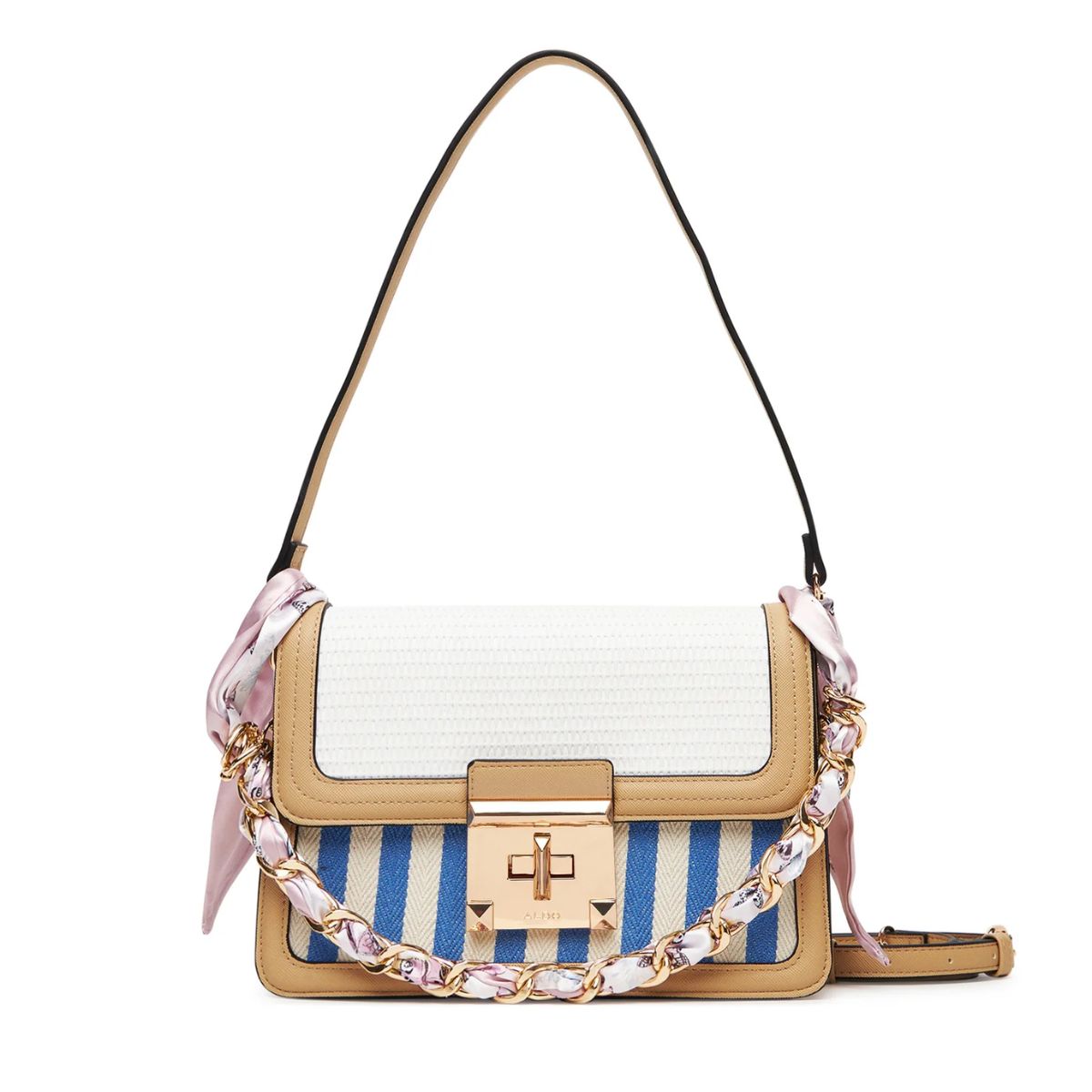 CUR 065 - Aldo Blue Stripe Thirecien Top-handle Shoulder Bag