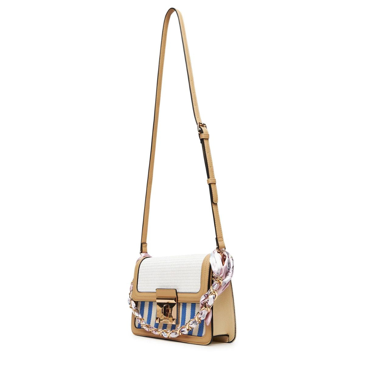 CUR 065 - Aldo Blue Stripe Thirecien Top-handle Shoulder Bag