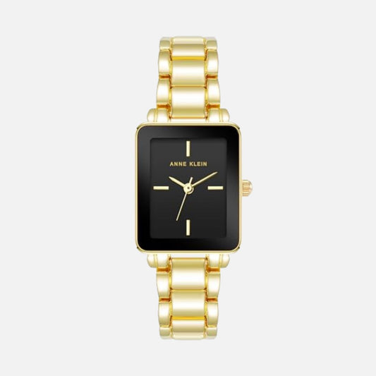 CUR 303 - Anne Klein Black Face Gold Watch