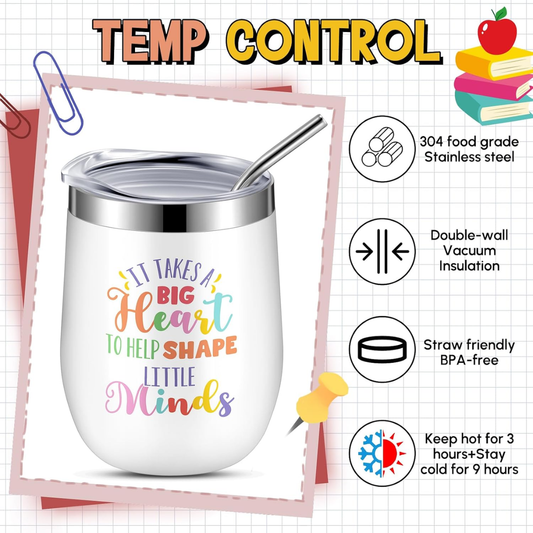 SMC - Teacher Insulated Tumbler with Lid and Straw - 12 oz