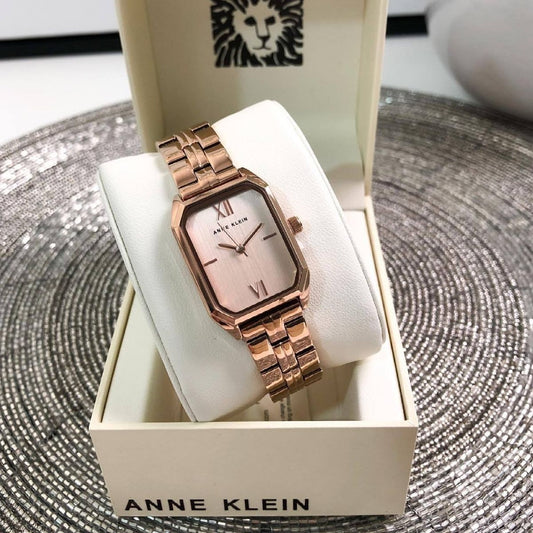 CUR 589 - Anne Klein Rose Gold Rectangle Face Watch