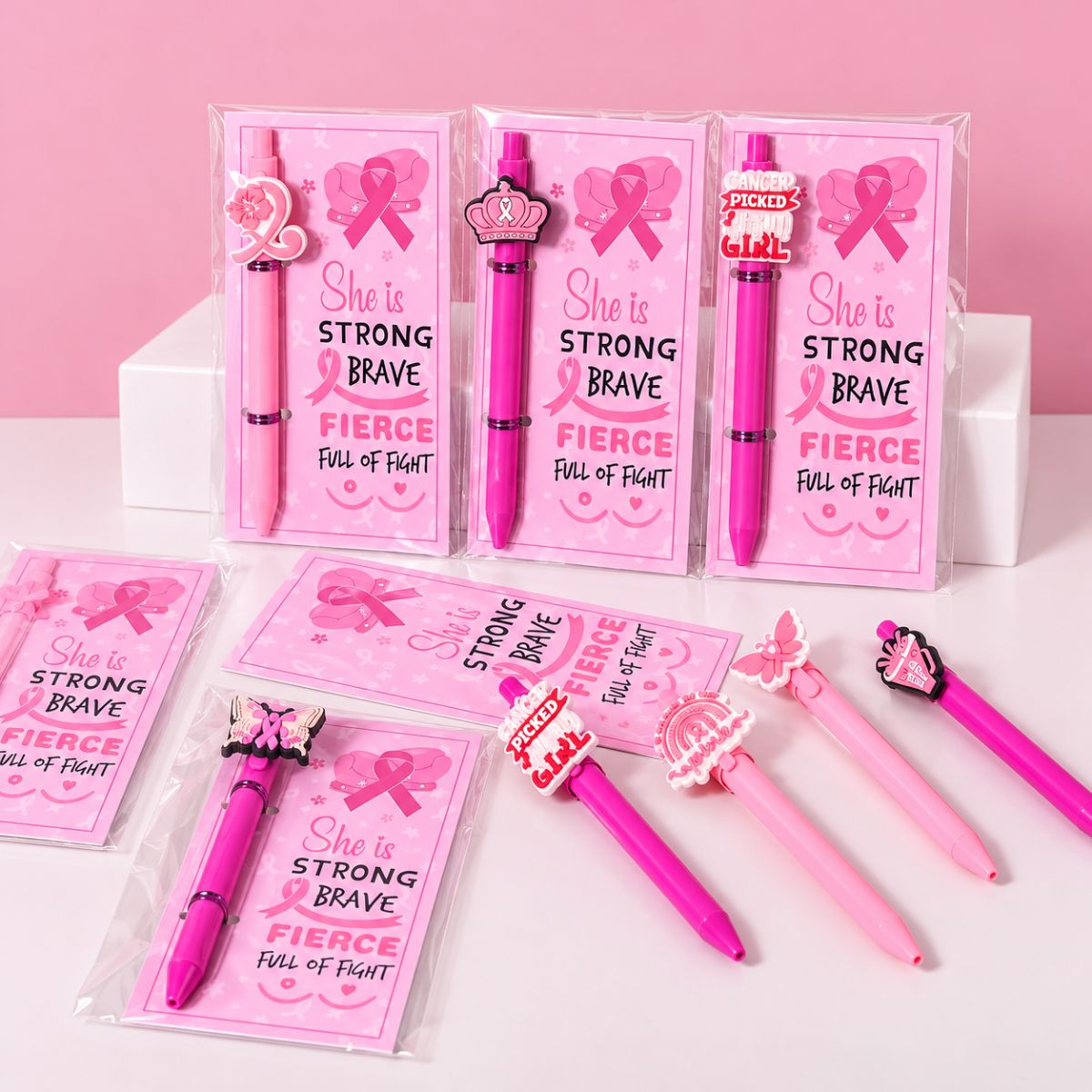 SMC - Breast Cancer Charm Pen & Bookmark Set