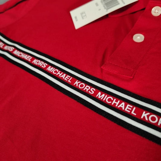 CUR 886 - Michael Kors Small Red Logo Polo Shirt