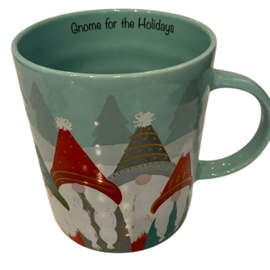 OKD - Turquoise Gnome Print Christmas Mug (Large)