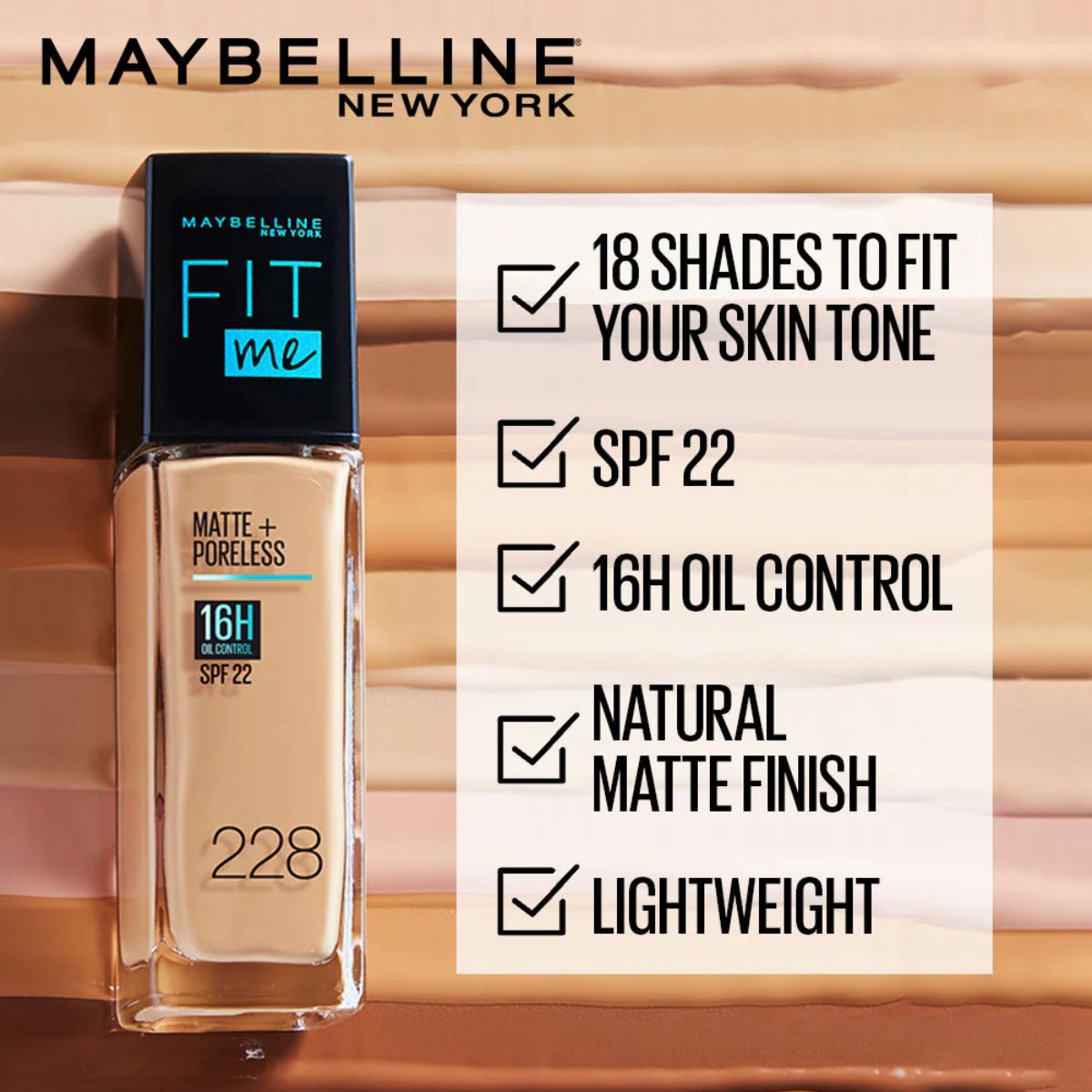 MART - Maybelline Fit Me Matte + Poreless Liquid Foundation