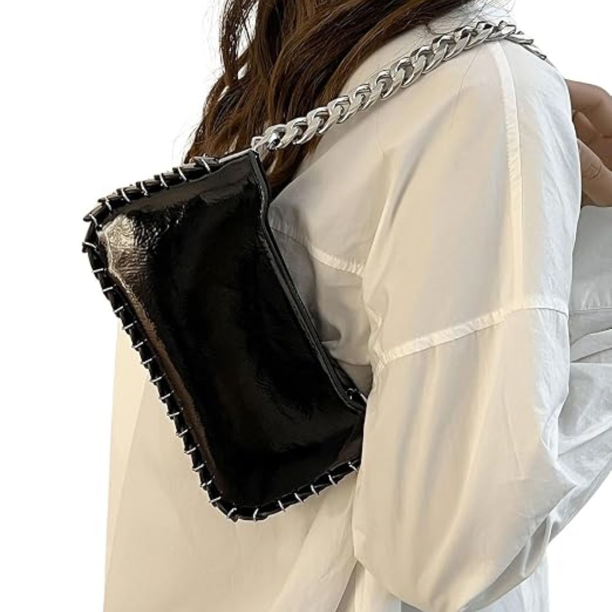 LGG - Glossy Chain Shoulder Bag