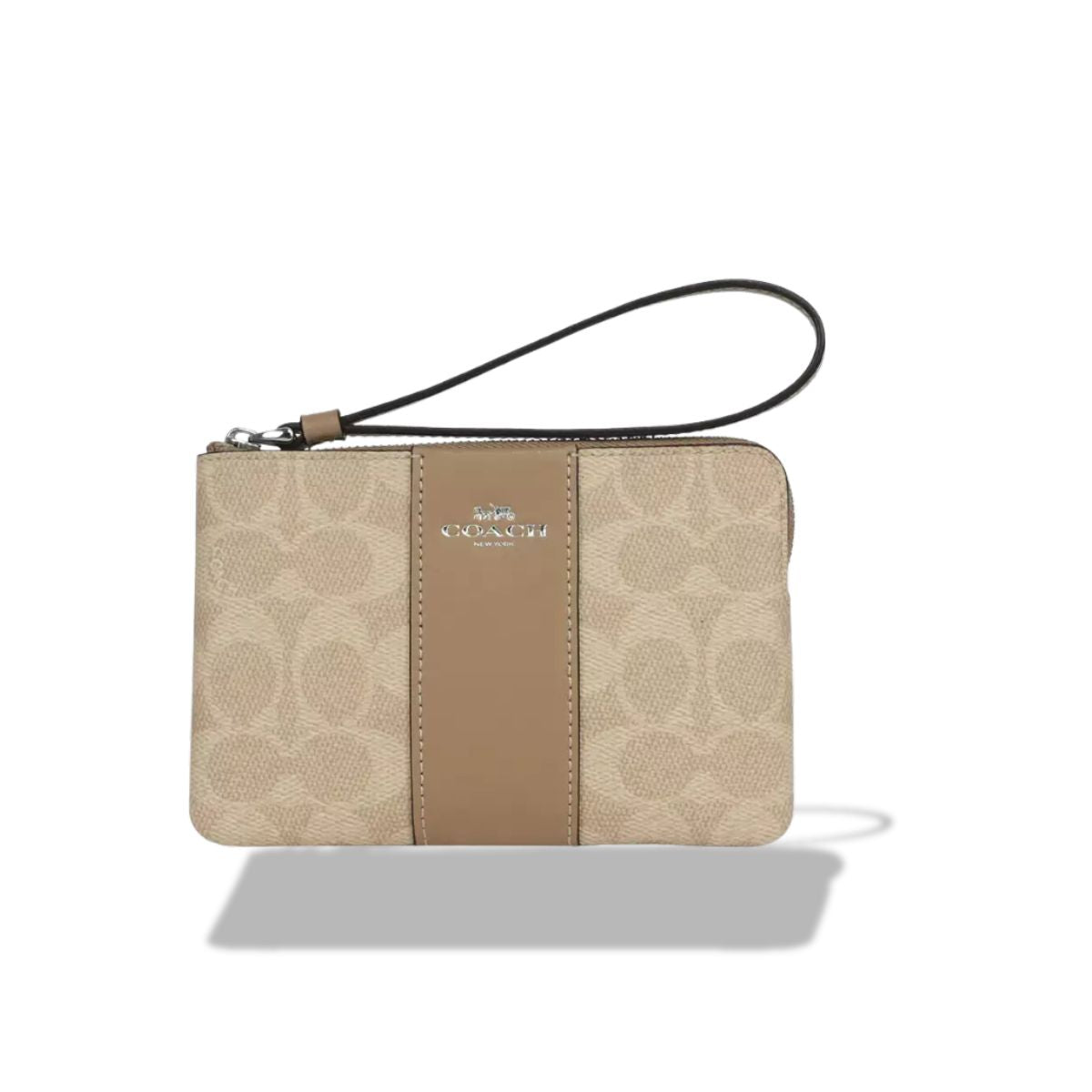 ACC 903 - Coach Signature Light Tan Champagne Wristlet
