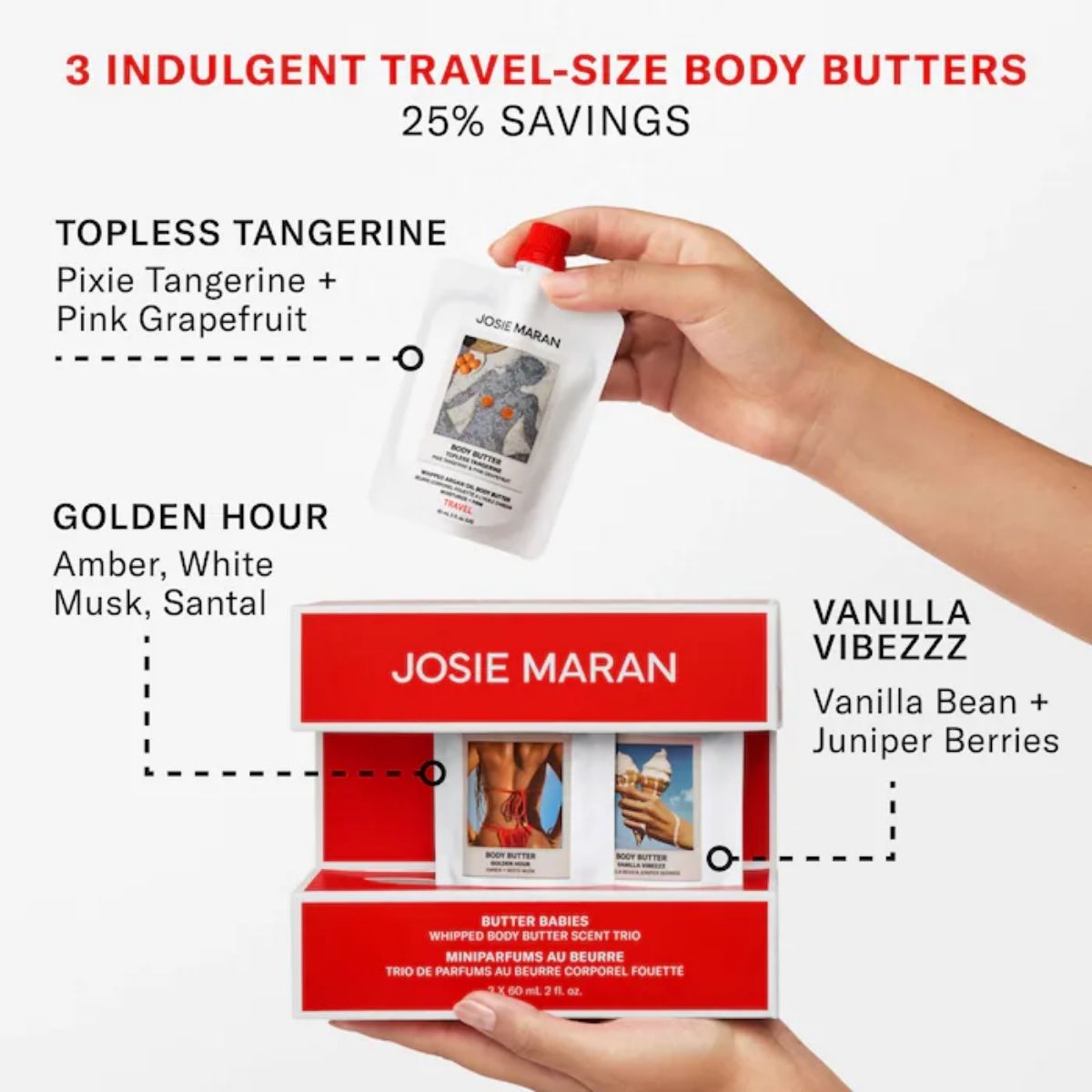 FG - Josie Maran Butter Babies Whipped Body Butter Scent Trio