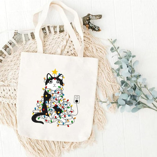 LGG - Christmas Cat Canvas Bag