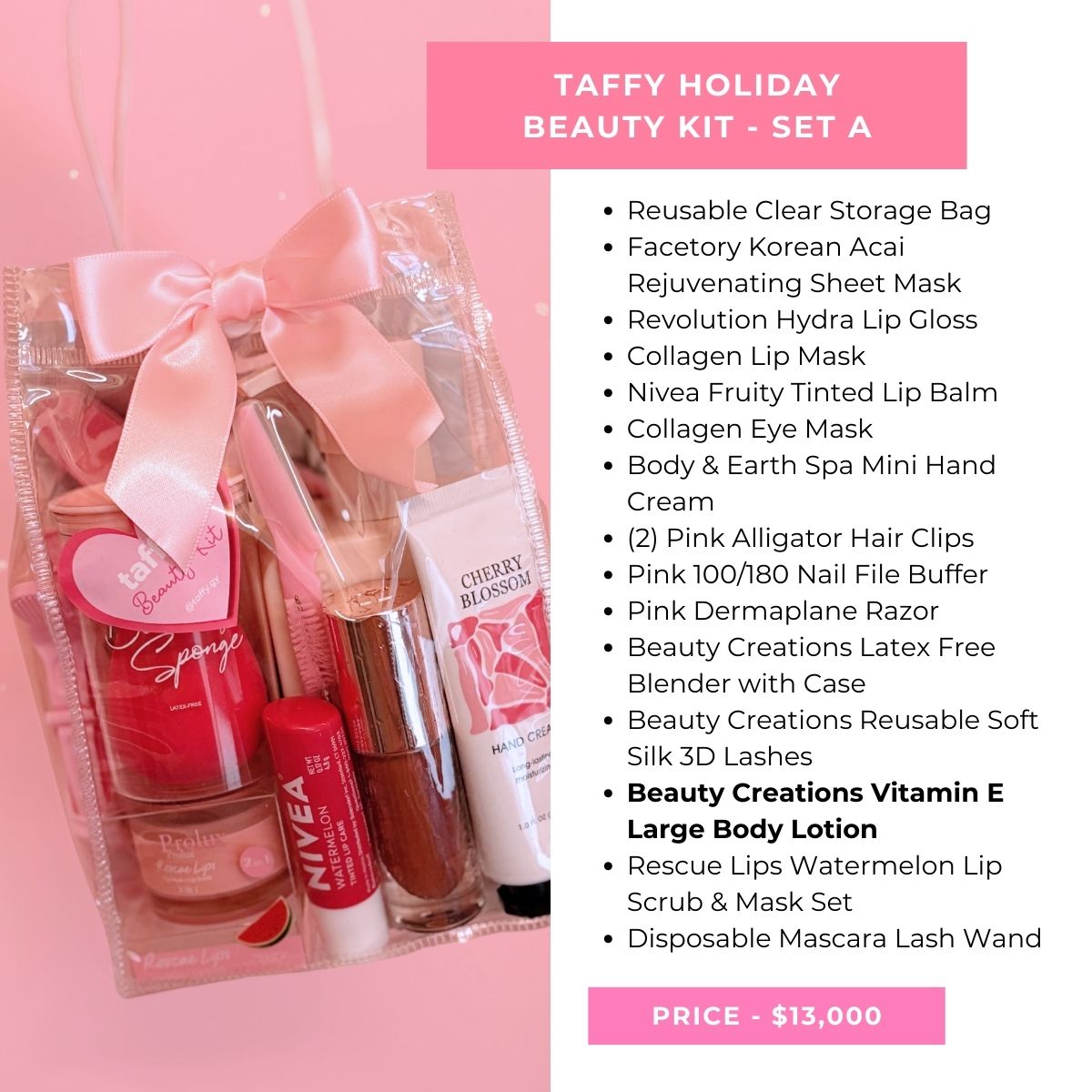 TAF - Taffy x Pressed Pink Holiday Beauty Kit