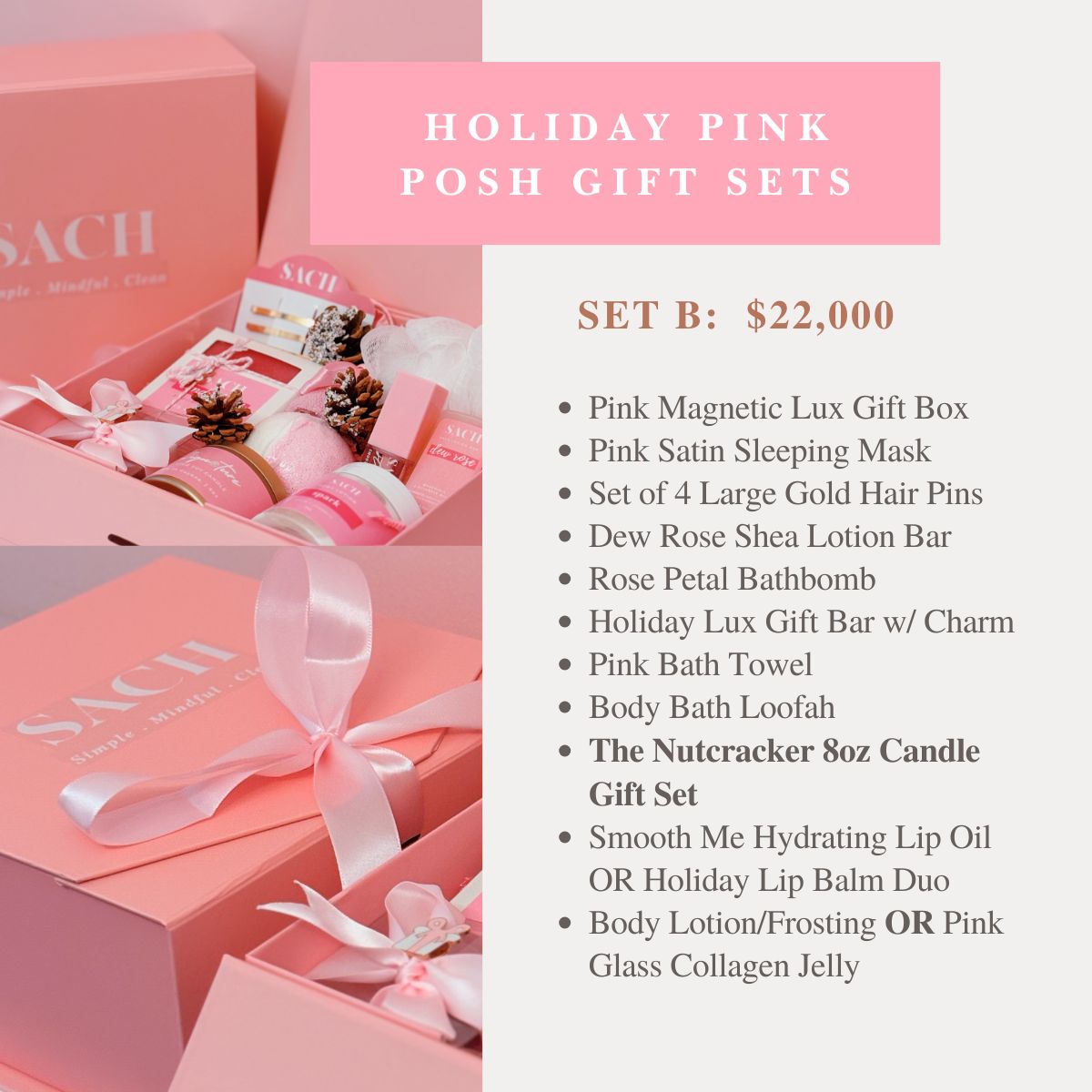 SACH Pink Posh  Lux Gift Set