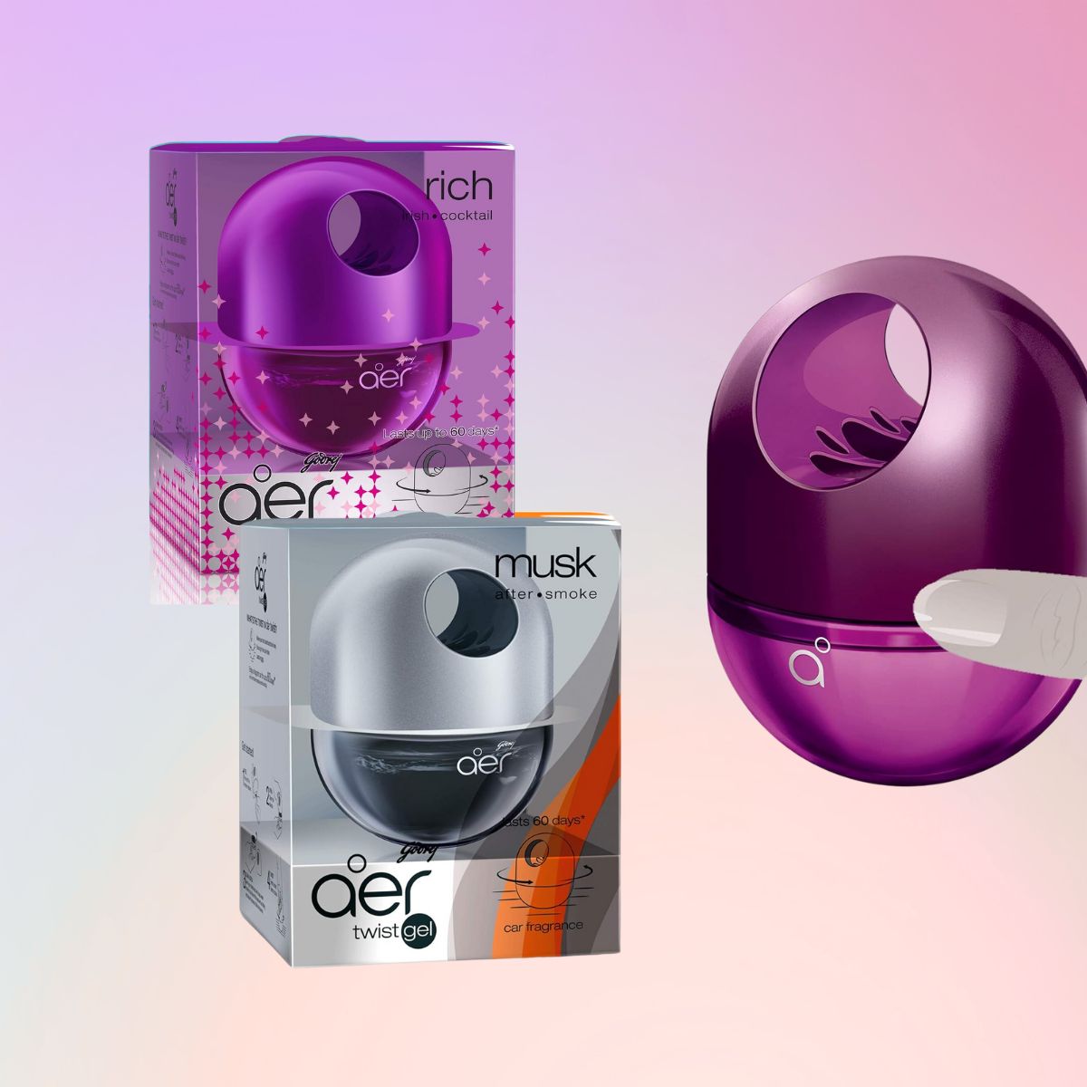 AES - Aer Twist Gel Car Fragrance (45g)