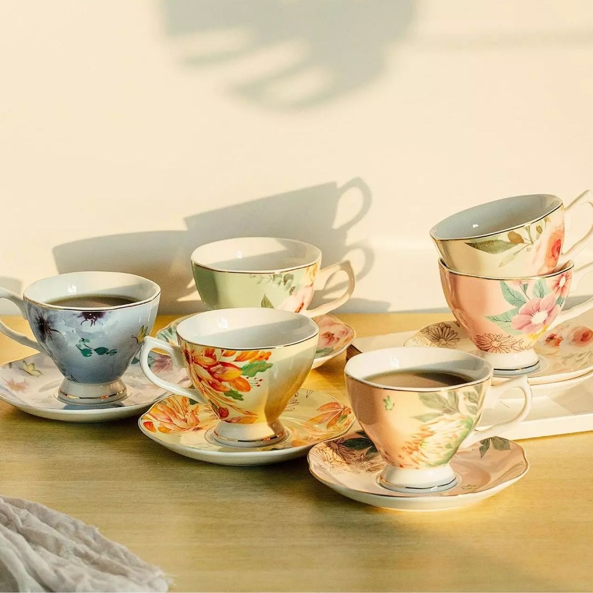 LDT - Floral To A Tea Porcelain Tea Cup & Saucer Set