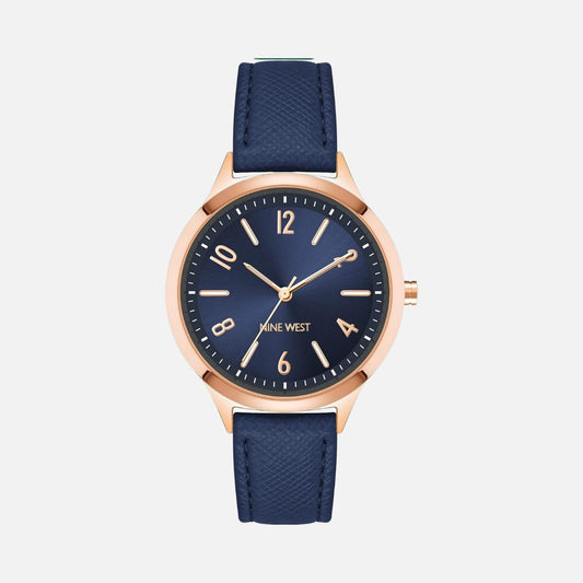 CUR 395 - Nine West 2 Tone Blue Strap Watch