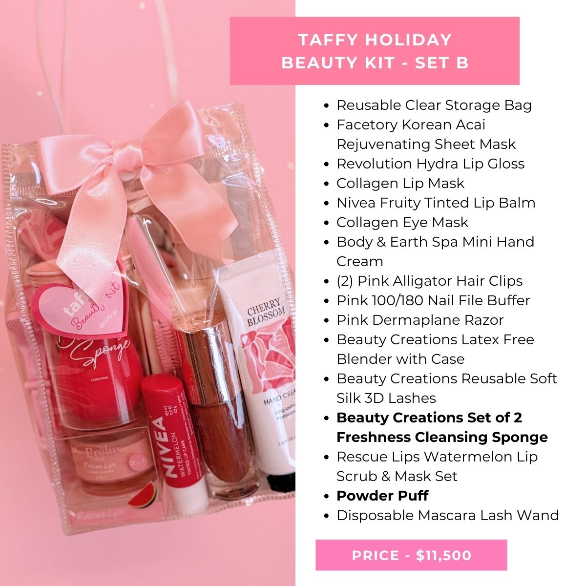 TAF - Taffy x Pressed Pink Holiday Beauty Kit