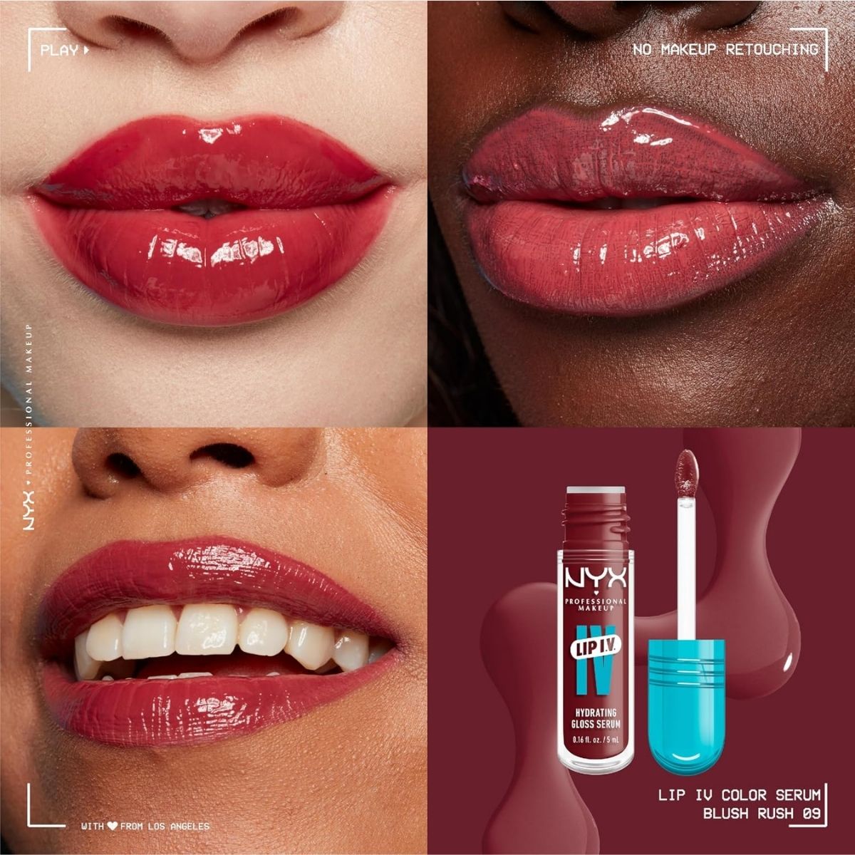 TAF - NYX Lip IV Hydrating Glossy Lip Stain  - Blush Rush
