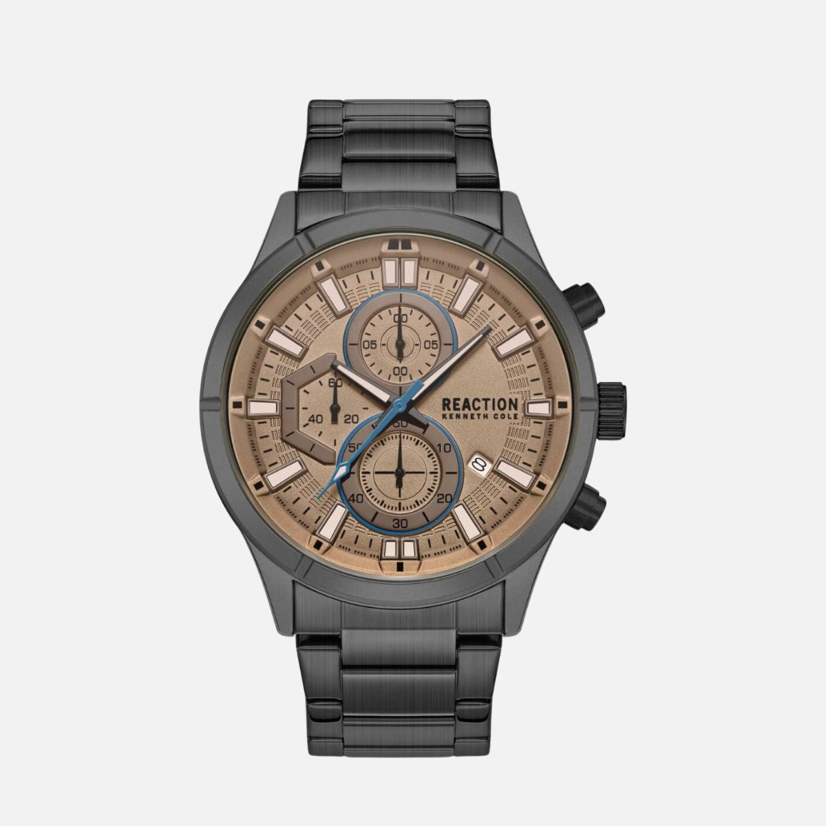 CUR 388 - Kenneth Cole Gunmetal Brown Face Watch