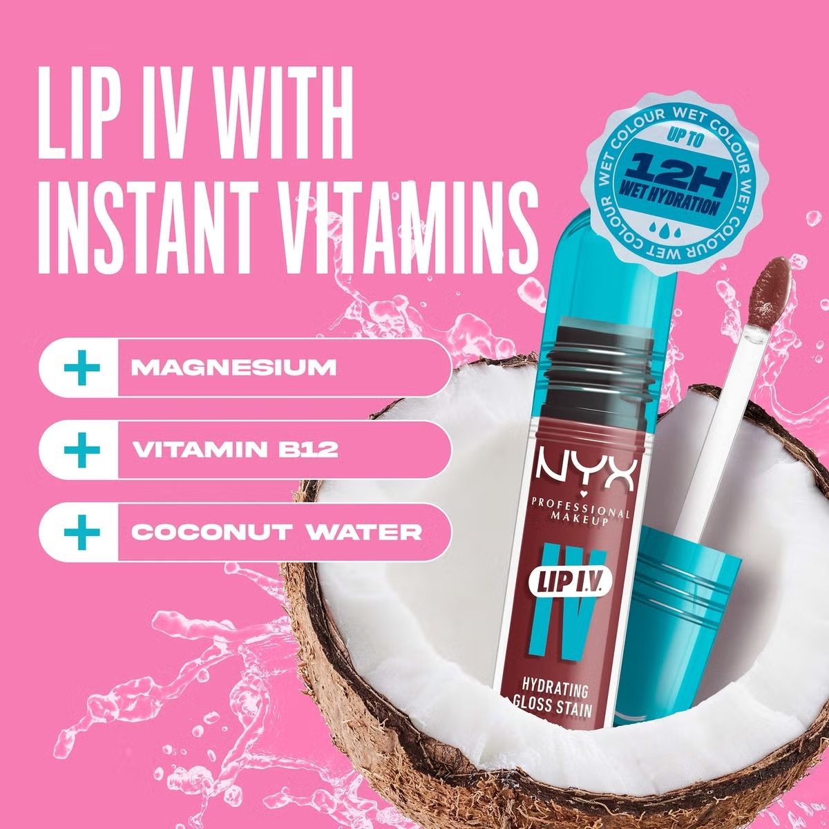 TAF - NYX Lip IV Hydrating Glossy Lip Stain  - Bubblegum Burst