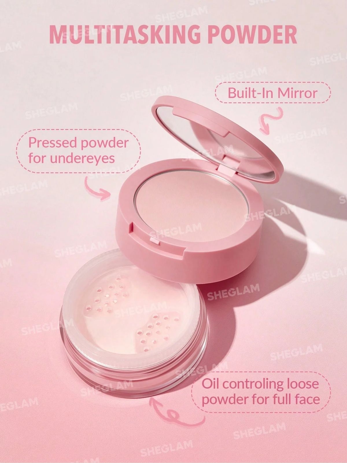 TAF - SHEGLAM Bubble Gum Insta-Ready Face & Under Eye Setting Powder Duo