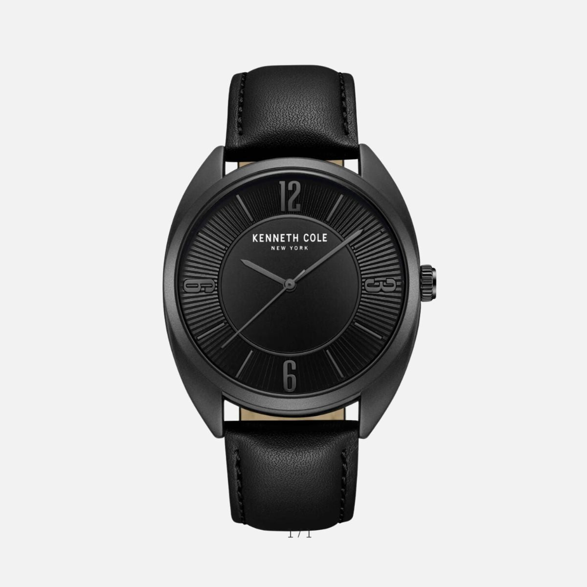 CUR 387 - Kenneth Cole All Black Leather Watch