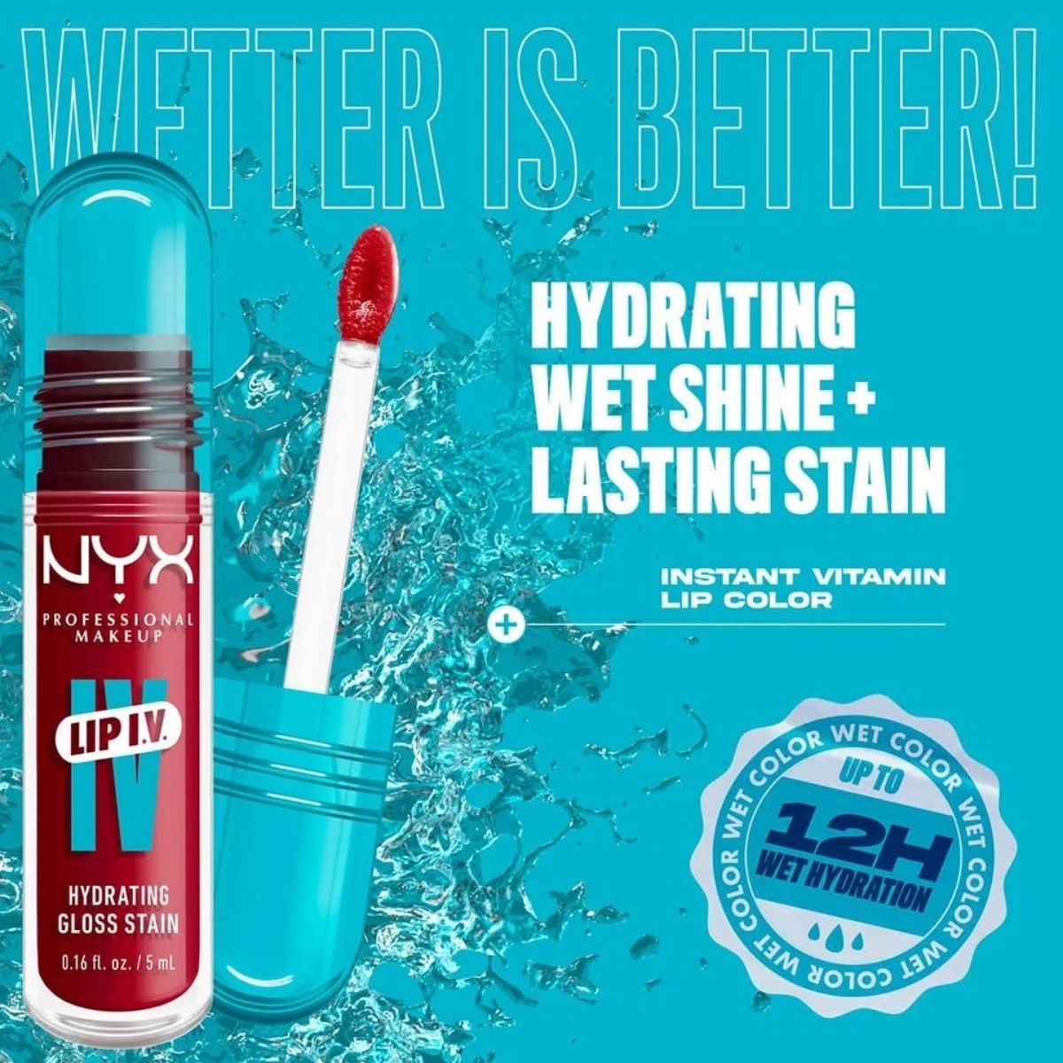 TAF - NYX Lip IV Hydrating Glossy Lip Stain  - Bubblegum Burst