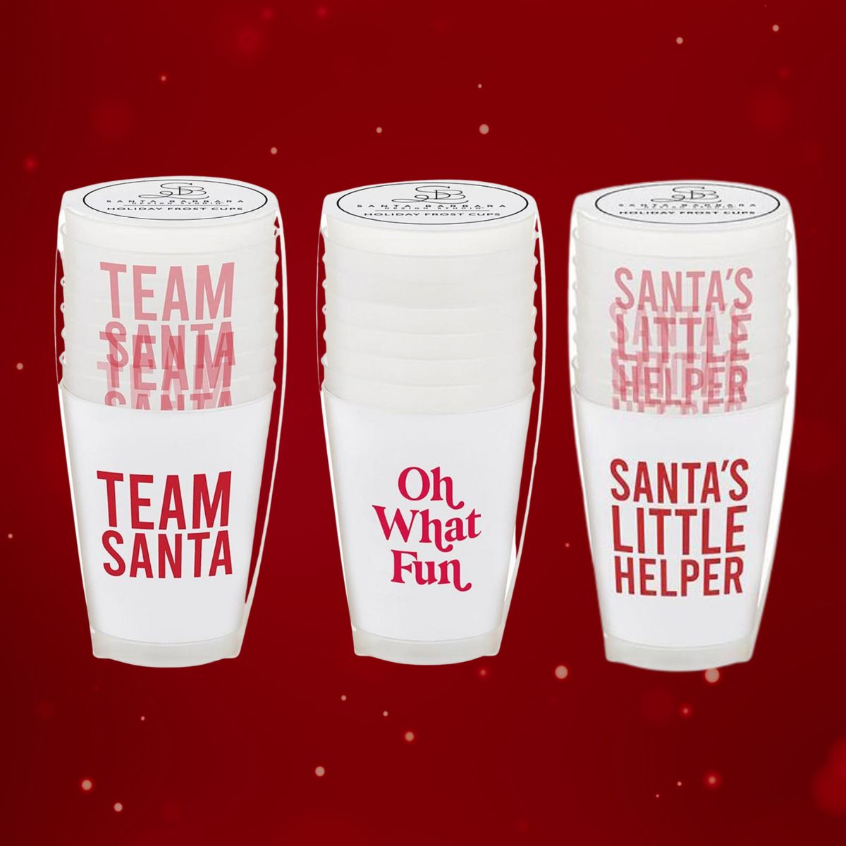 LIT - Festive Frosted Cups 8 Pack