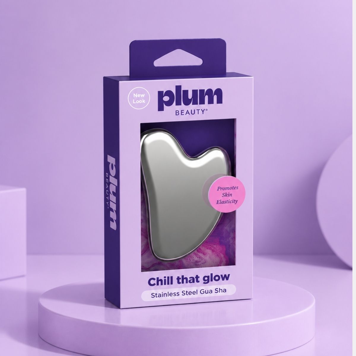 TAF - Plum Beauty Chill That Glow Stainless Steel Gua Sha Tool