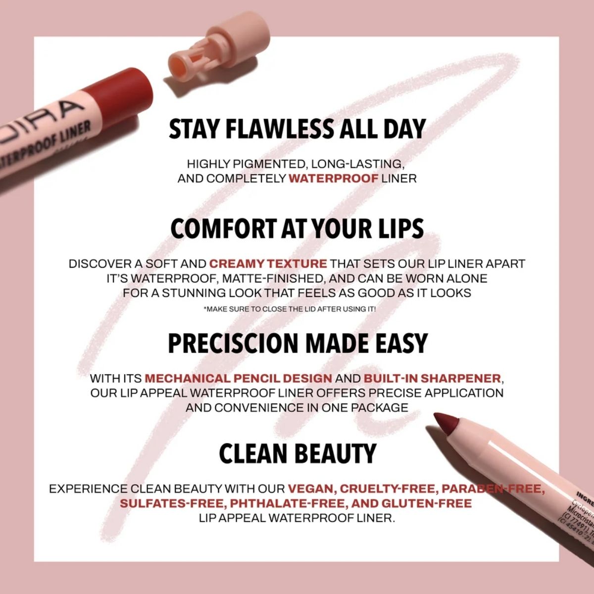 TAF - Moira Lip Appeal Waterproof Lip Liner