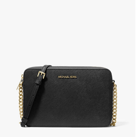 CUR 778 - Michael Kors Black Saffiano Leather Crossbody