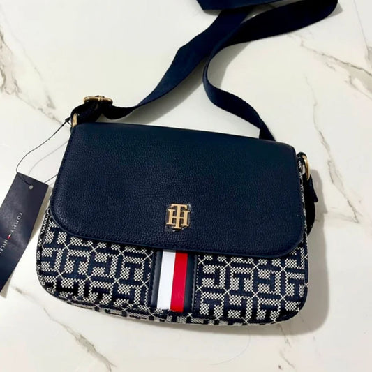 ACC 613 - Tommy Hilfiger Jacquard Flap Crossbody Bag