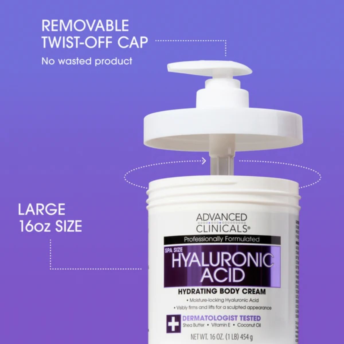 FG - Advanced Clinicals Hyaluronic Acid Hydrating Body Cream