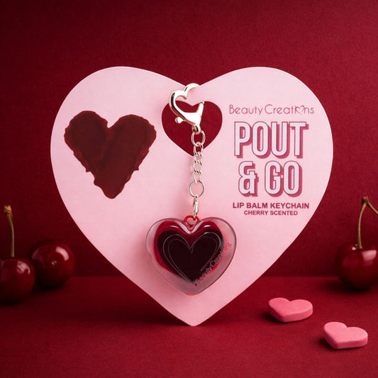 TAF - Beauty Creations Pout & Go Lip Balm Keychain - Cherry