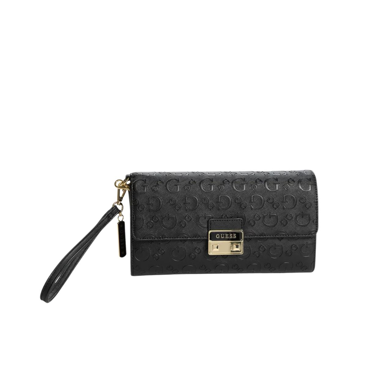 CUR 0147 - Guess Black Logo Elise Clutch