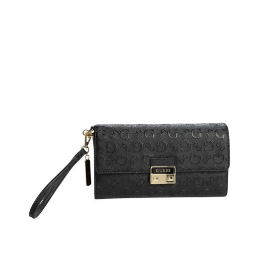 CUR 0147 - Guess Black Logo Elise Clutch