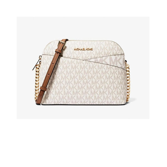 CUR 866 - Michael Kors Vanilla Jet Set Dome Crossbody