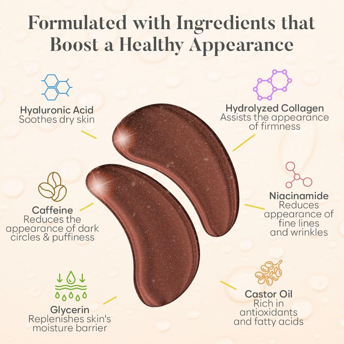 TAF - Bloomora Caffeine Under Eye Gel Mask Patches