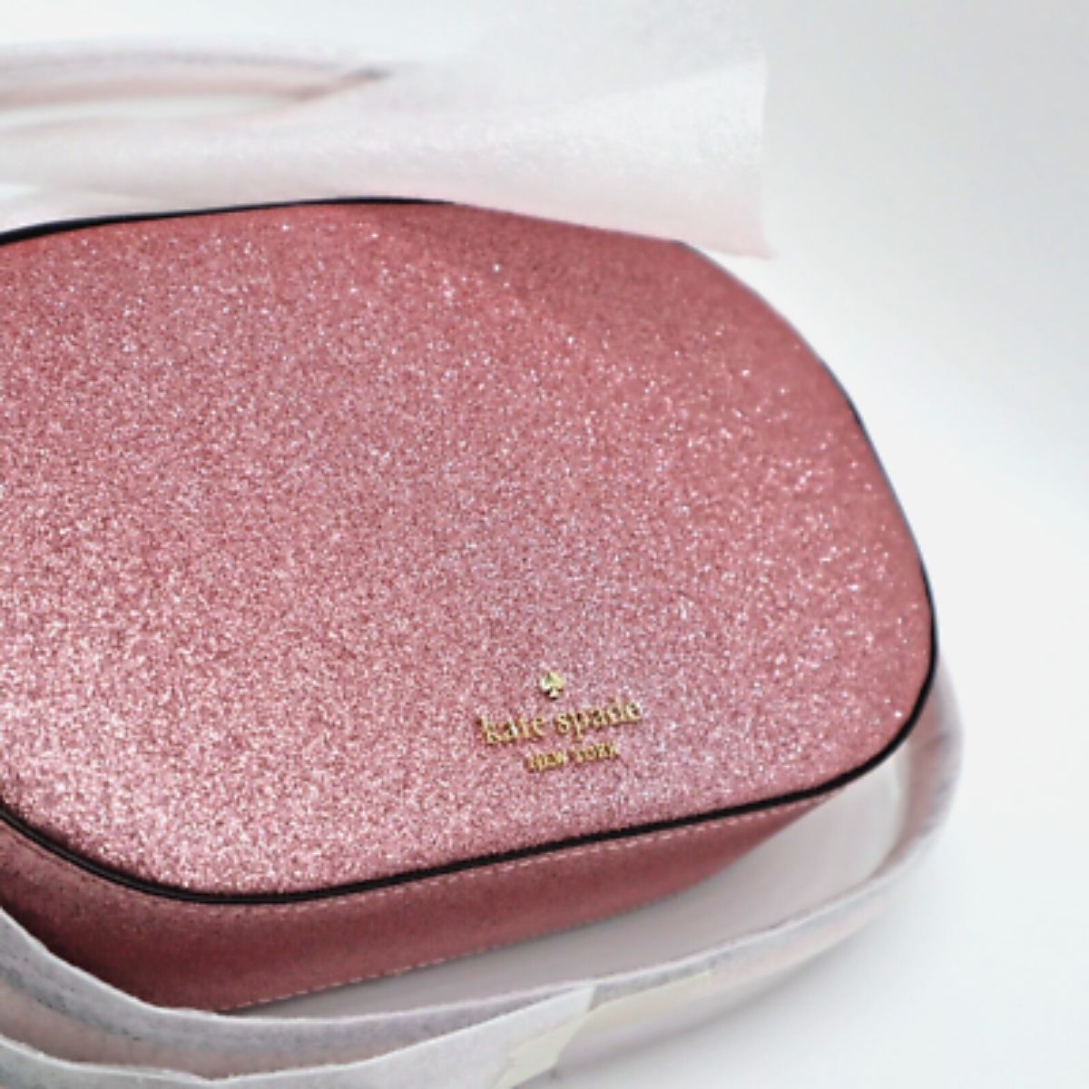 CUR  803 - Kate Spade Pink Glimmer Oval Camera Bag